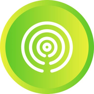 Güzel Yeşil Nokta Sinyal Vektör Simgesi Simgesi