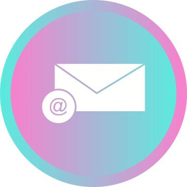 Güzel E- posta Glyph Vektör Simgesi