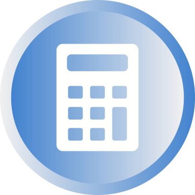 Güzel Hesap Makinesi Glyph Vektör Simgesi