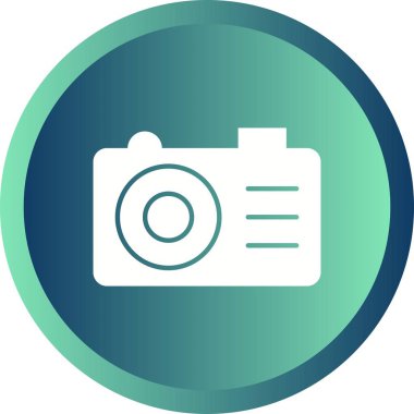 Güzel Kamera Kabartma Vektör Simgesi