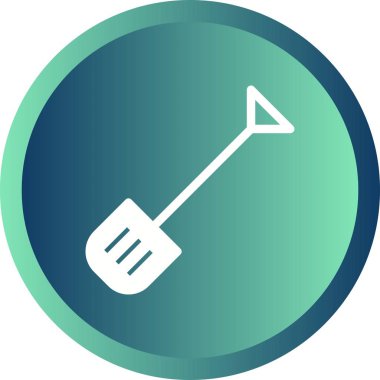 Güzel Kar Küreği Kabartma Vektör Simgesi