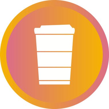 Güzel Kahve fincanı kabartma vektör simgesi