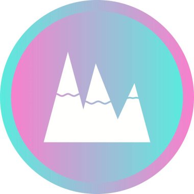 Dağlardaki Güzel Kar Kabartma Vektörü Simgesi