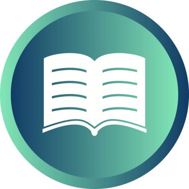 Güzel Açık Kitap Kabartma Vektörü Simgesi