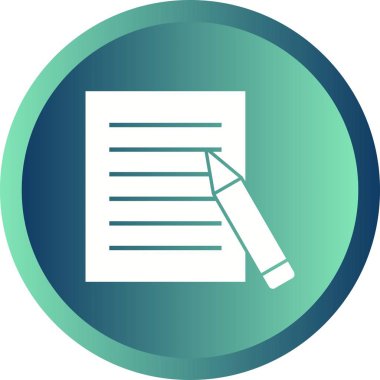 Güzel Düzenleme Raporu Glyph Vektör Simgesi