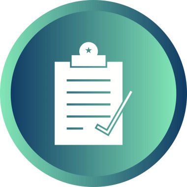 Güzel Kontrol Raporu Glyph Vektör Simgesi