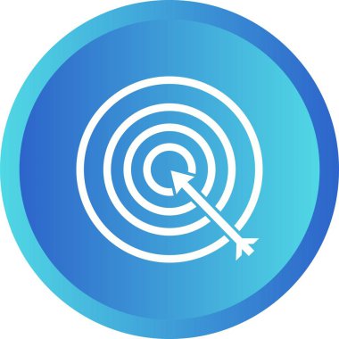 Güzel Hedef Glyph Vektör Simgesi