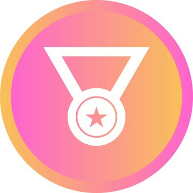 Güzel Madalya Kabartma Vektörü Simgesi