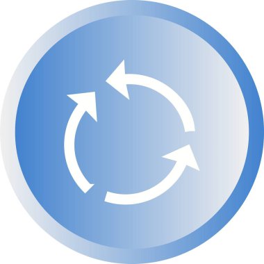 Güzel Döngü Oku Kabartma Vektörü Simgesi