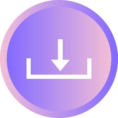 Güzel İndirme Kabartma Vektörü Simgesi