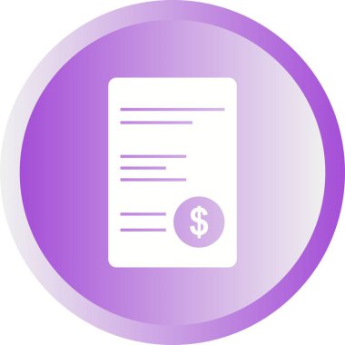 Güzel Para Raporu Glyph Vektör Simgesi