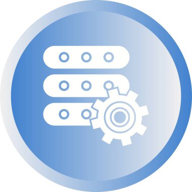 Güzel Veritabanı Ayarları Glyph Vektör Simgesi