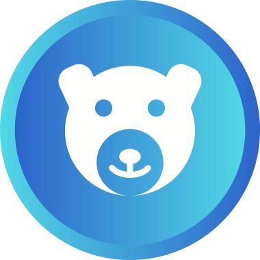 Güzel Ayı Kabartma Vektör Simgesi