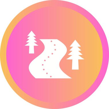 Güzel Yol Kabartma Vektörü Simgesi