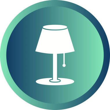 Güzel Glyph Masa Lambası Vektör Simgesi