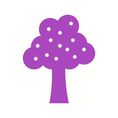 Güzel Meyve Ağacı Kabartma Vektörü Simgesi