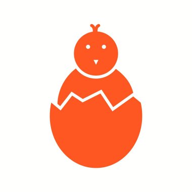 Güzel Yumurtadan Çıkan Yumurta Kabartma Vektörü Simgesi