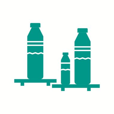 Güzel Şişe Rafları Kabartma Vektör Simgesi