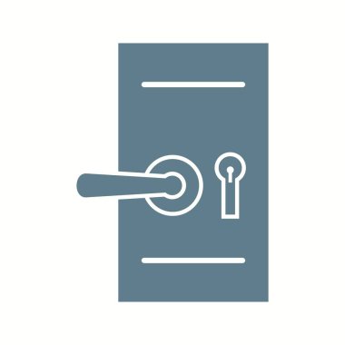 Güzel Kapı Kilidi Kabartma Vektörü Simgesi