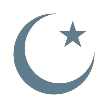 Beautiful Moon and Star Glyph Vector Icon