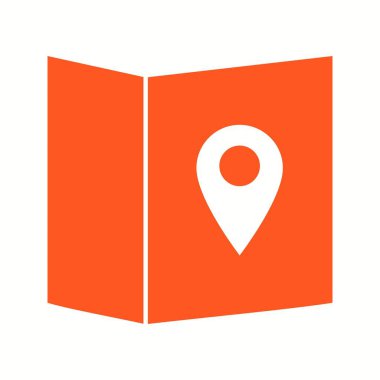 Harita Kabartma Vektörü Simgesindeki Güzel Konum