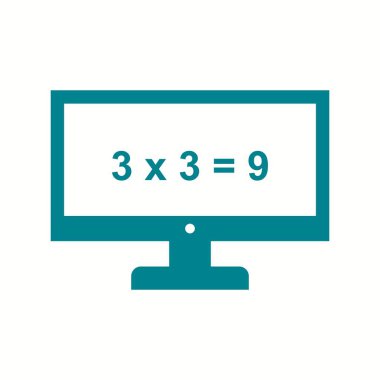 Ekran Kabartma Vektörü Simgesinde Güzel Matematik