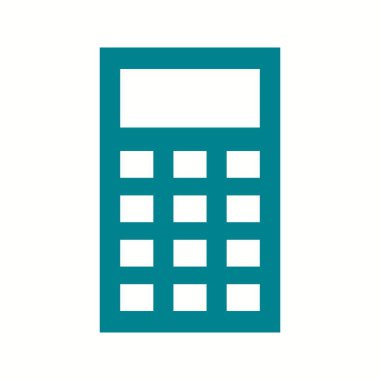 Güzel Hesap Makinesi Glyph Vektör Simgesi