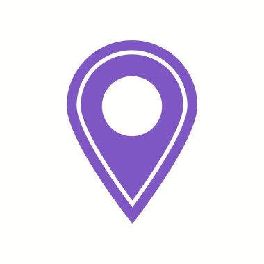 Güzellik Fonu Konumu Pin Kabartma Vektör Simgesi