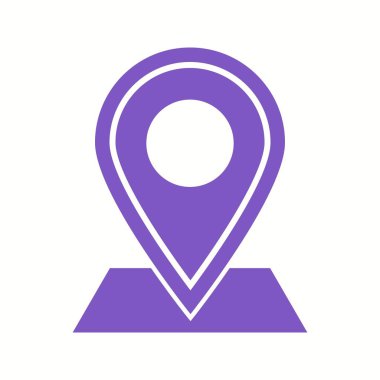 Güzel İşaretli Yer Kabartma Vektör Simgesi