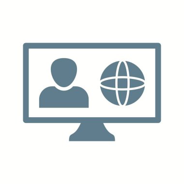 Televizyonda Güzel Haberler Kabartma Vektör Simgesi