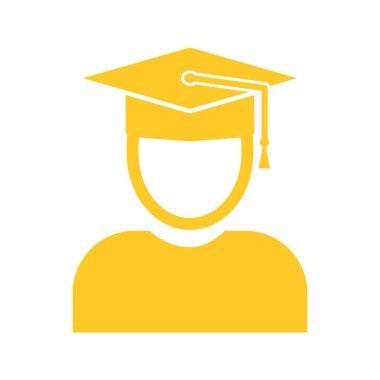 Güzel Graduate Glyph Vektör Simgesi