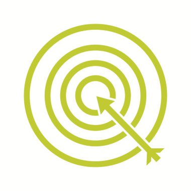 Güzel Hedef Glyph Vektör Simgesi