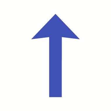 Güzel Yukarı Oklu Kabartma Vektör Simgesi