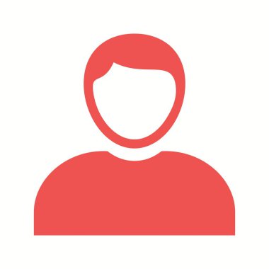 Güzel Profil Glyph Vektör Simgesi