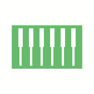 Güzel Piyano Anahtarları Kabartma Vektör Simgesi