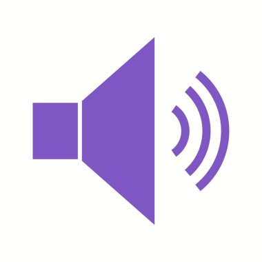 Güzel Gürültülü Sözcü Glyph Vektör Simgesi