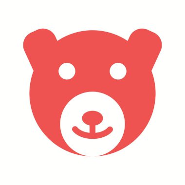 Güzel Ayı Kabartma Vektör Simgesi