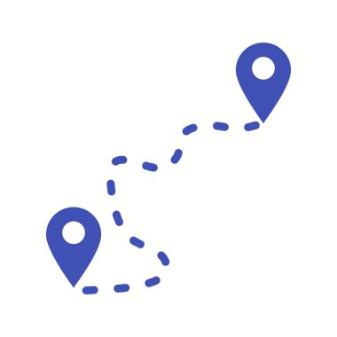 Güzel Route Glyph Vektör Simgesi