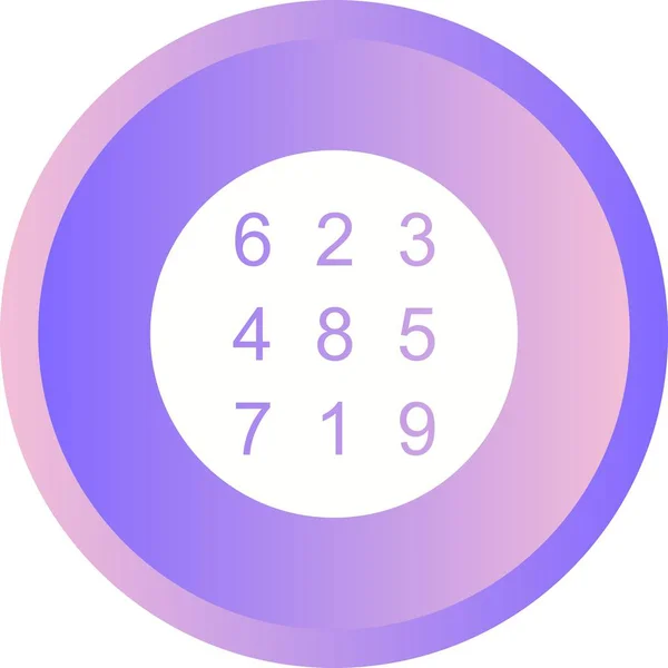 Beautiful Number Theory Glyph Vector Icon — Stock Vector