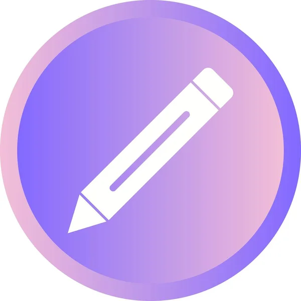 Gyönyörű ceruza Glyph vektor ikon — Stock Vector