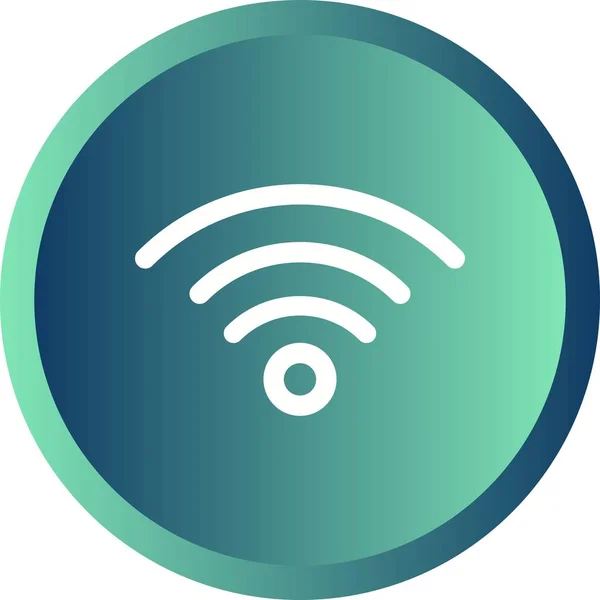 Mooie Wifi Signal Glyph Vector Icoon — Stockvector