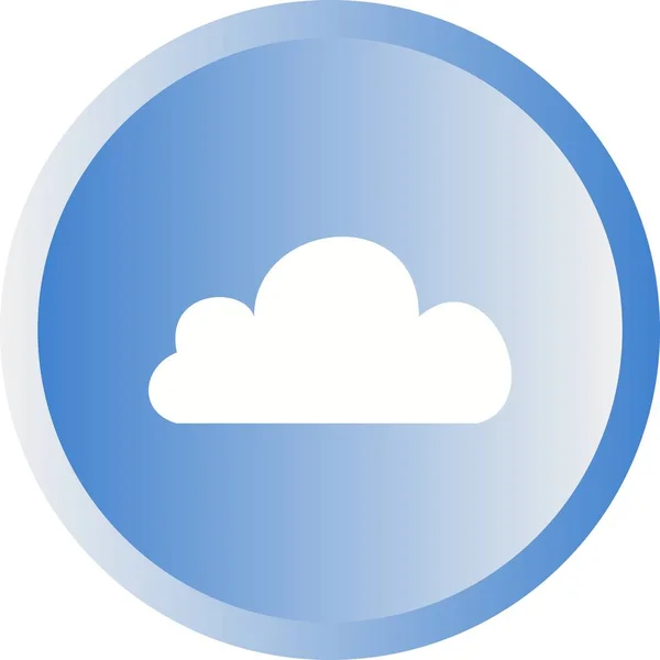 Beautiful Cloud Glyph Vector Icon — ストックベクタ