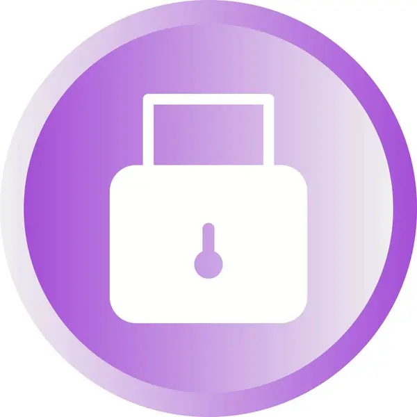 Belle serrure de sécurité Glyphe Icône vectorielle — Image vectorielle