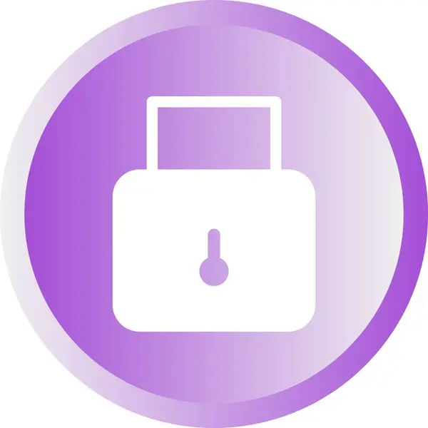 Vackra Security Lock Glyph Vector Ikon — Stock vektor