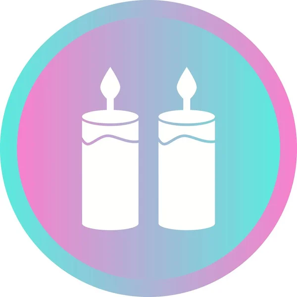 Velas hermosas Glifo Vector icono — Vector de stock