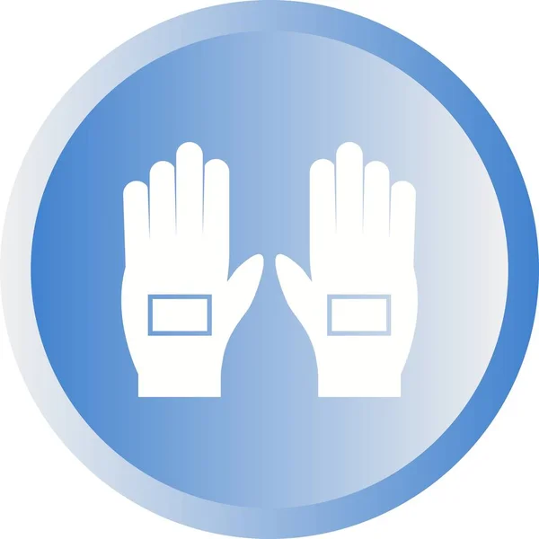 Bella icona vettoriale dei guanti glyph — Vettoriale Stock