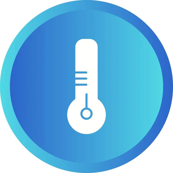 Schönes Thermometer-Glyphen-Vektor-Symbol — Stockvektor