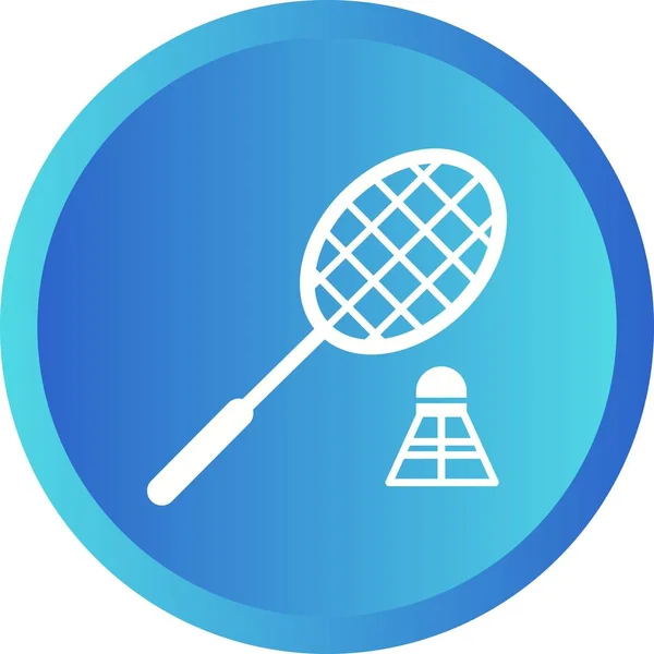 Wunderschönes Badminton-Glyphen-Vektor-Symbol — Stockvektor