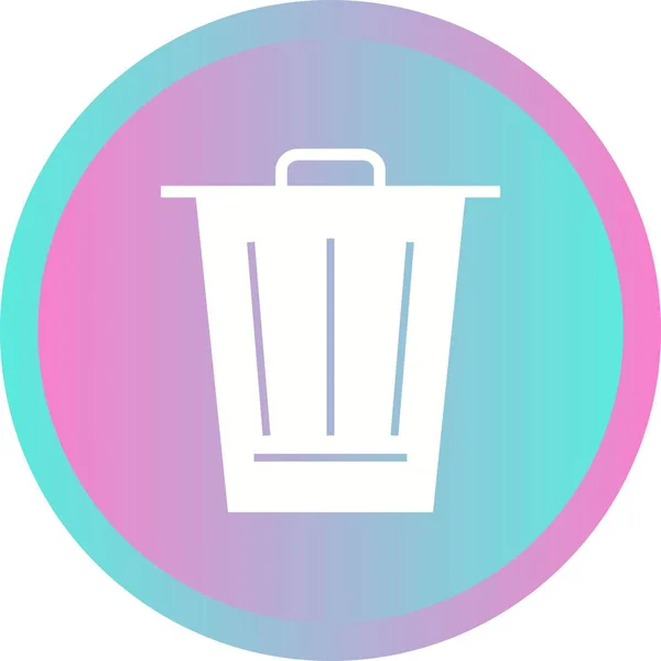 Hermoso Glifo de Dustbin Vector Icono — Vector de stock