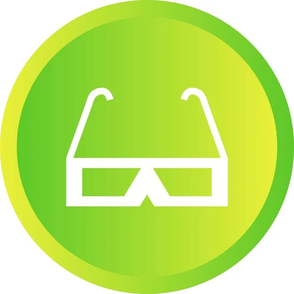 Beautiful Glasses Glyph Vector Icon — Stock Vector